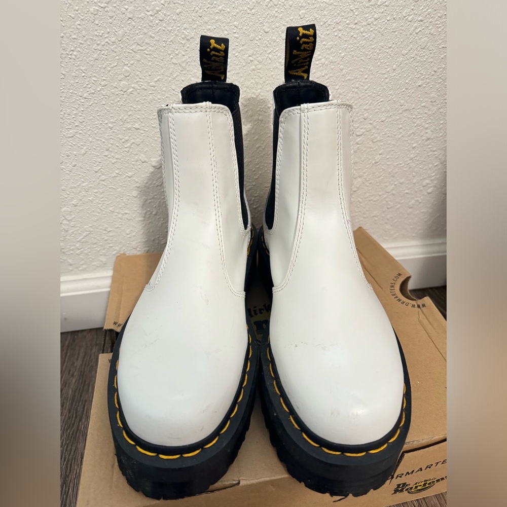 Doc Martens White Chelsea Boots Size 7